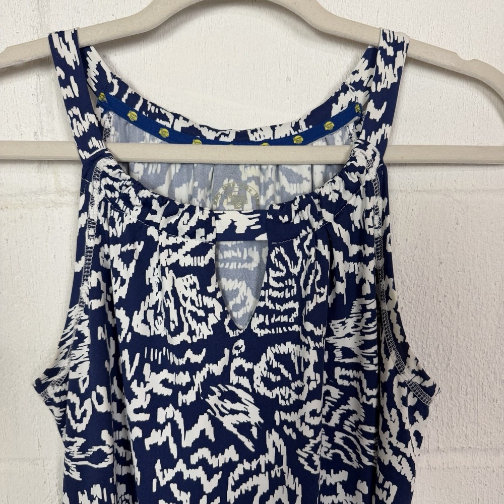 Banana Boat Blue Tropical Floral Beach Dress UPF 50 Swim Travel Island Coastal M - Picture 2 of 13